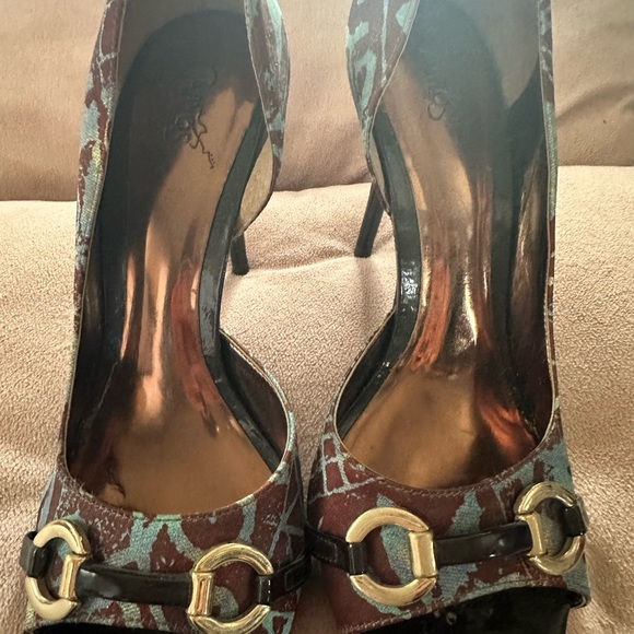 Carlos Santana Brown and Blue Heels - Picture 5 of 6